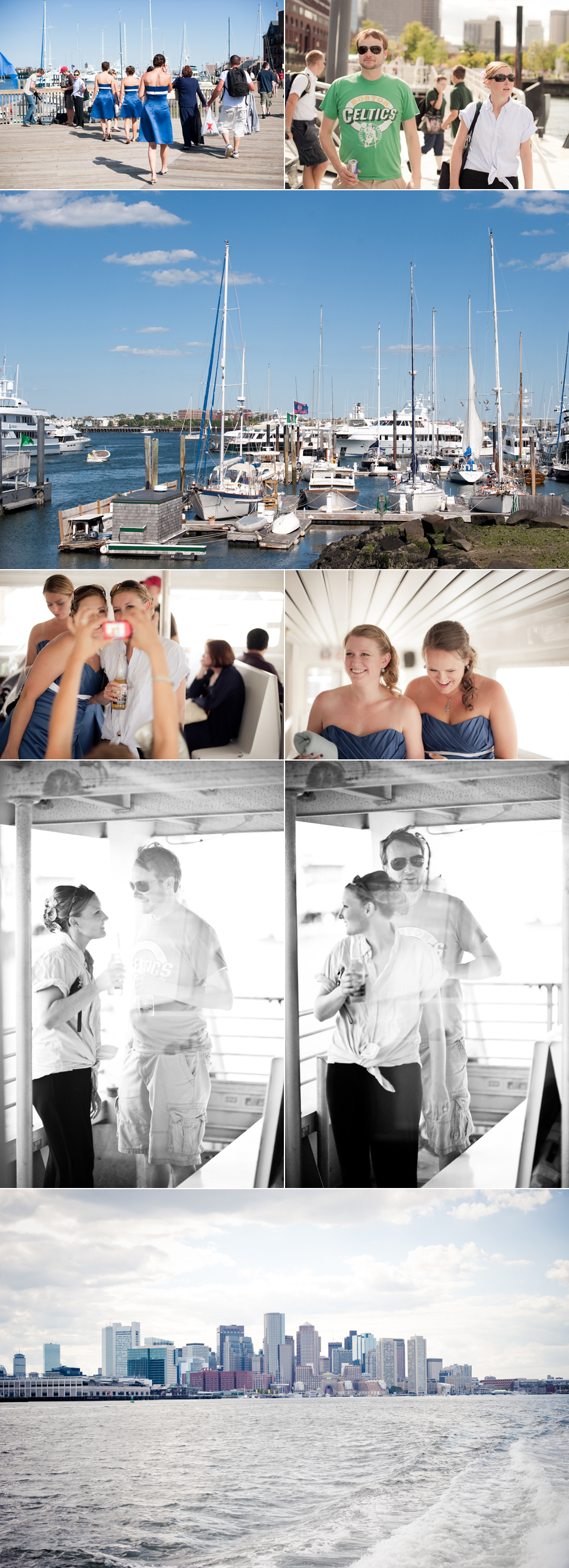 wedding party on boat