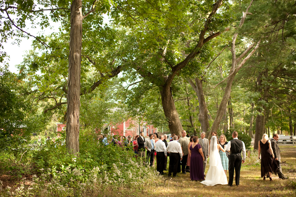 post-ceremony in the trees