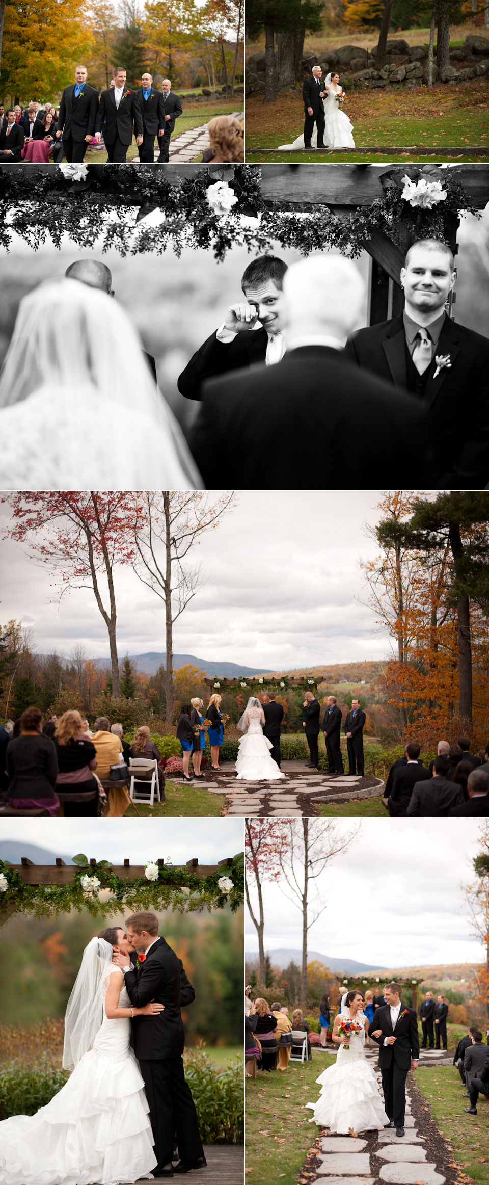 fall foliage wedding ceremony