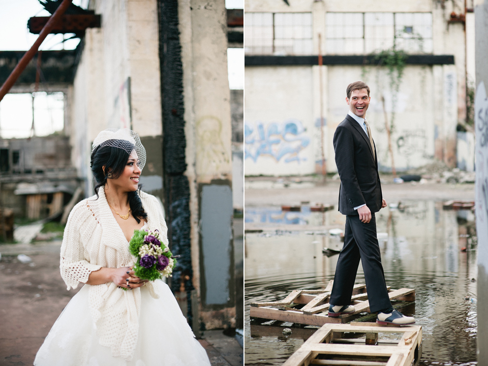 portland, oregon bride and groom