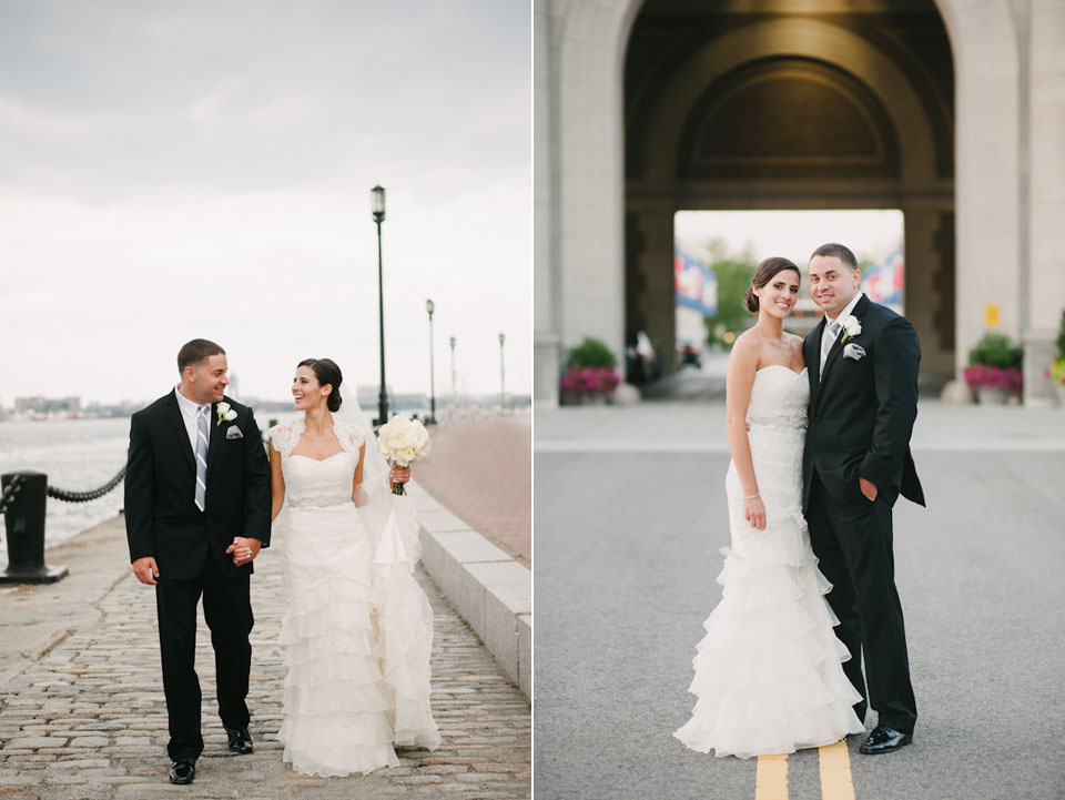 boston waterfront wedding portraits