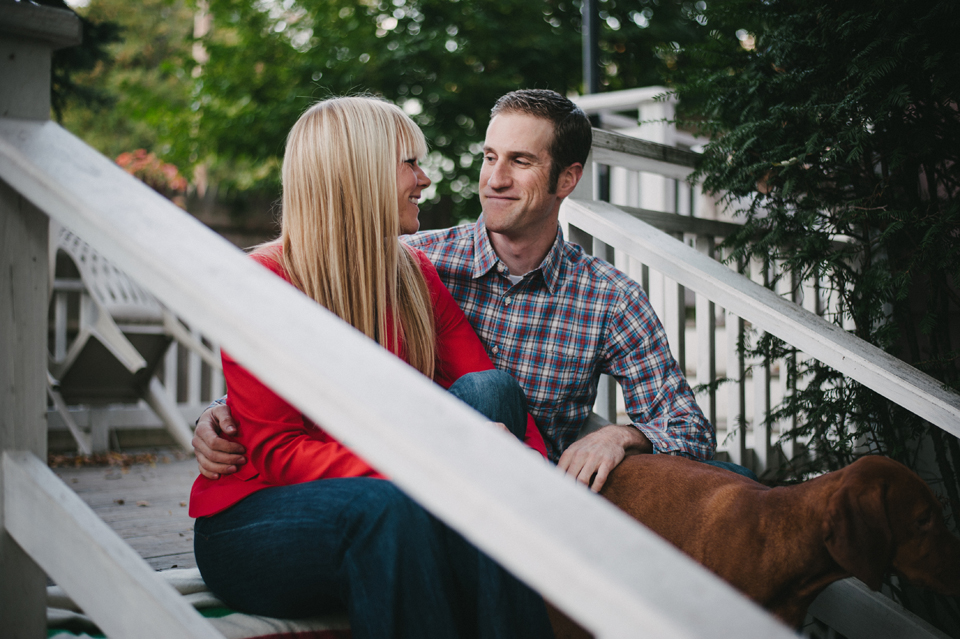 new england fall engagement session