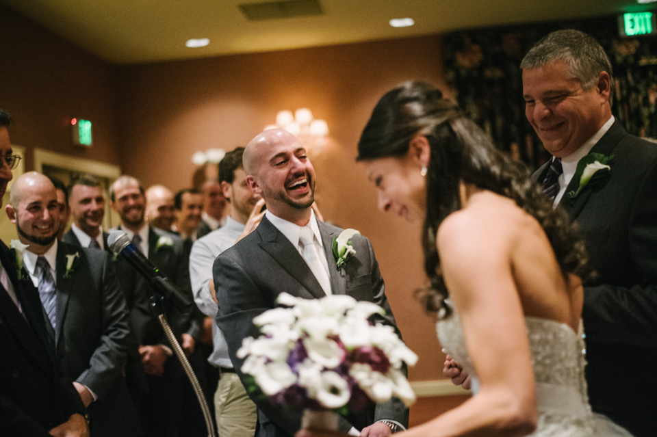 groom seeing bride for the first time!