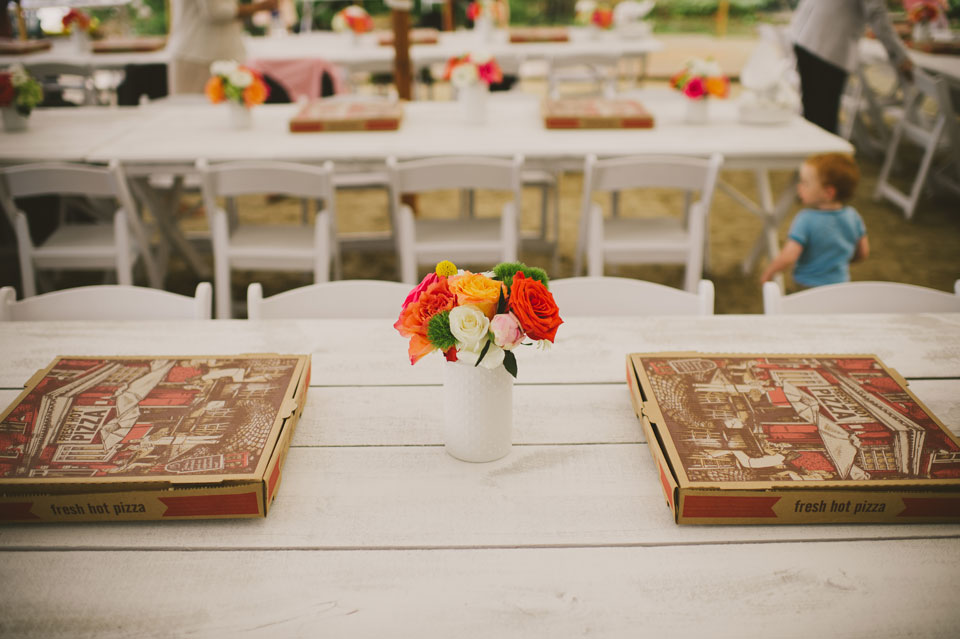 pizza party wedding