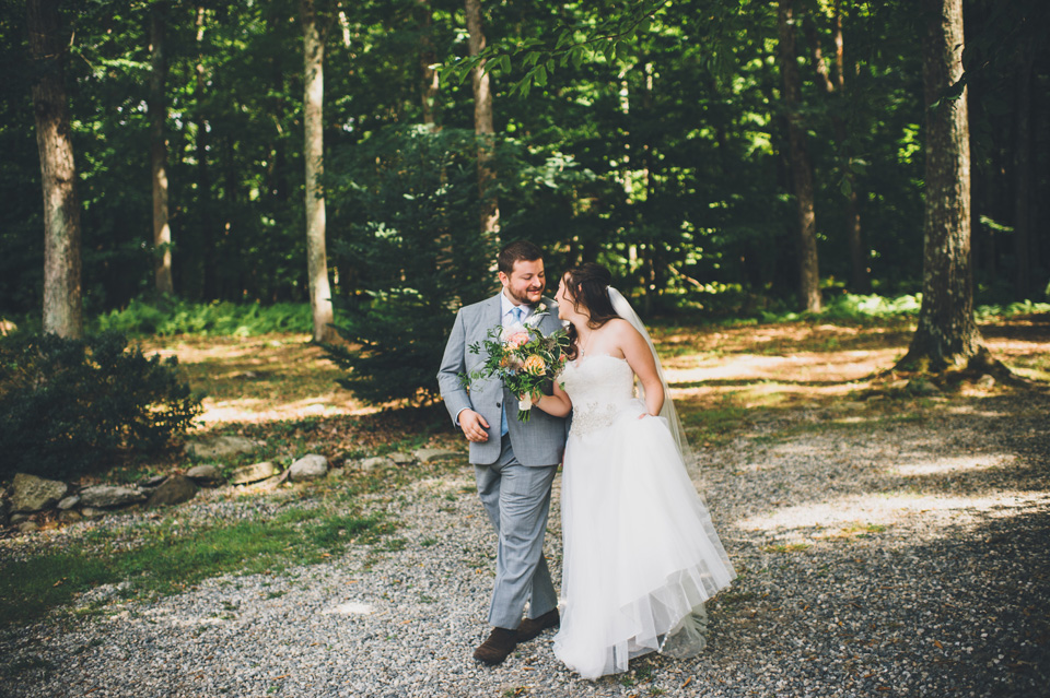 wedding in a forest in new england